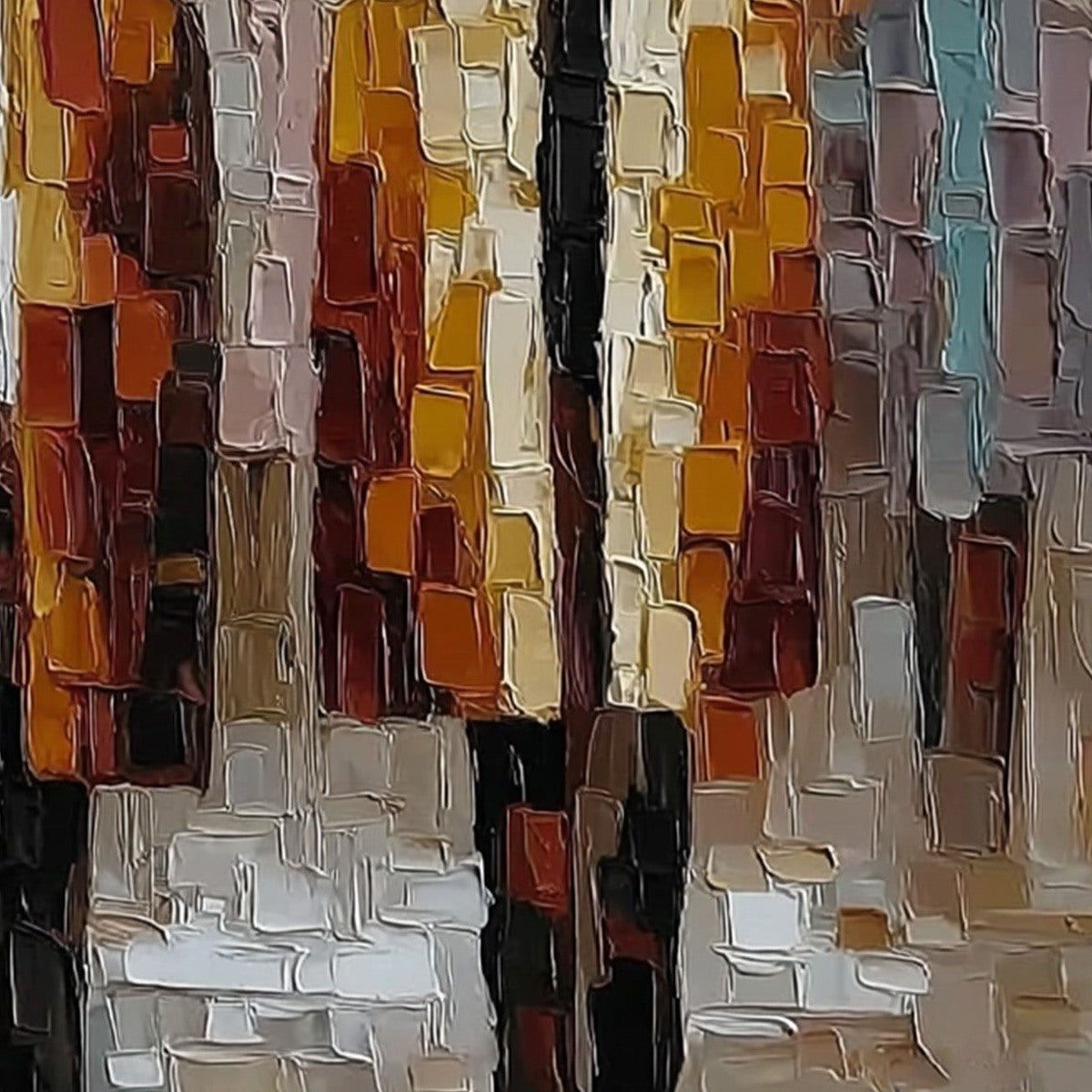The Gathering – Figurative Impasto Oil Painting, view 5