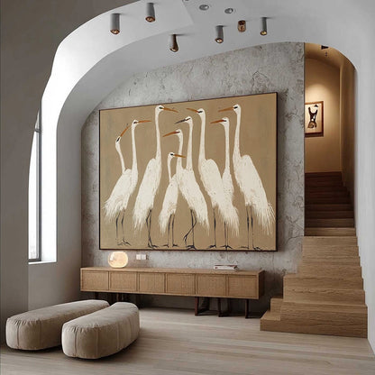 White Bird Oil Painting – The Gathering