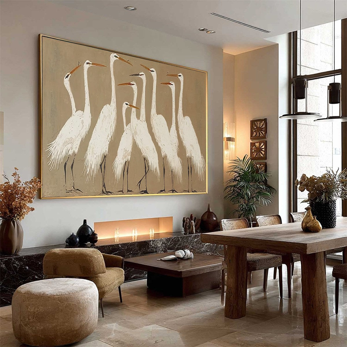 White Bird Oil Painting – The Gathering