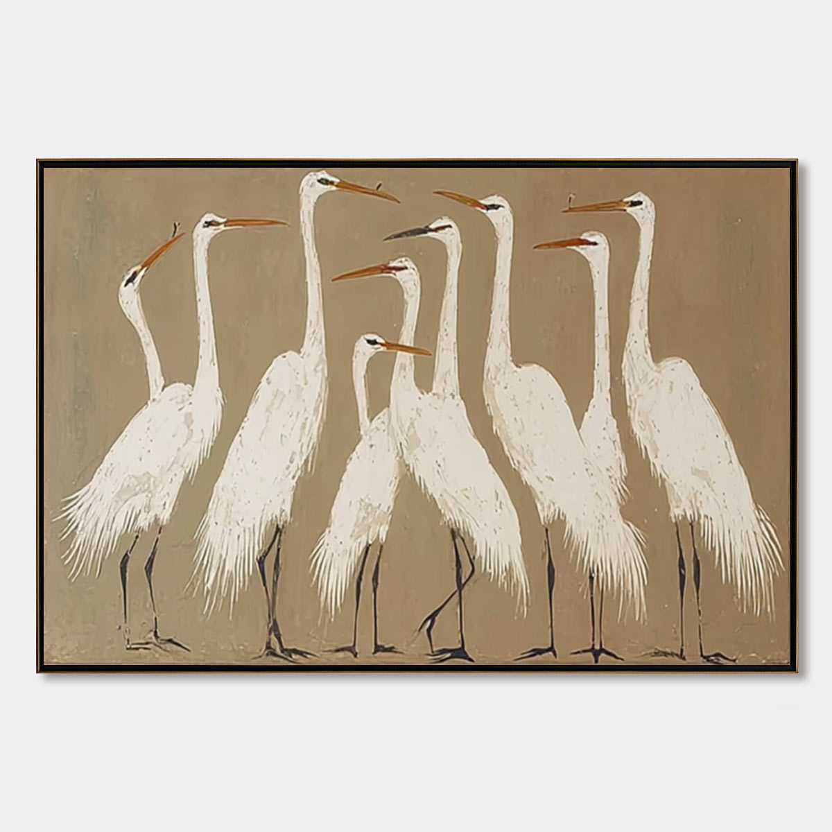 The Gathering – Bird Oil Painting, view 1