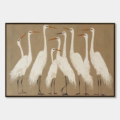 The Gathering – Bird Oil Painting, view 1