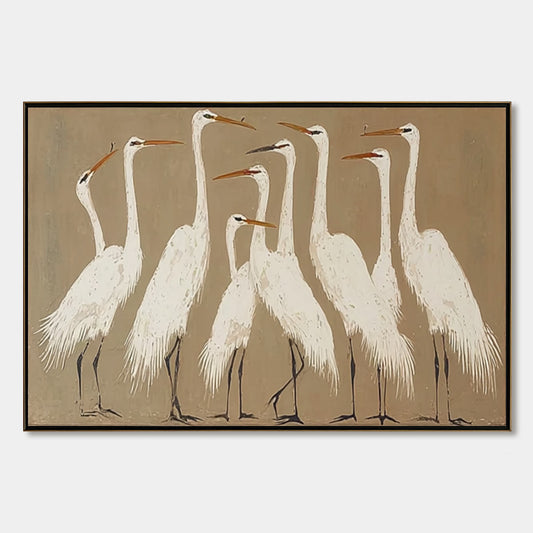 The Gathering – Bird Oil Painting, view 1