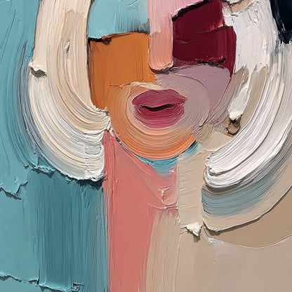 The Gaze – Figurative Palette Knife Oil Painting, view 5