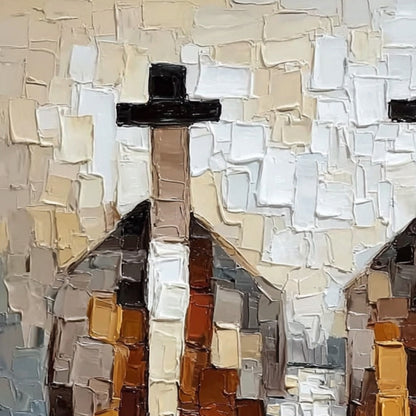 The Gentlemen'S Accord – Figurative Impasto Oil Painting, view 5