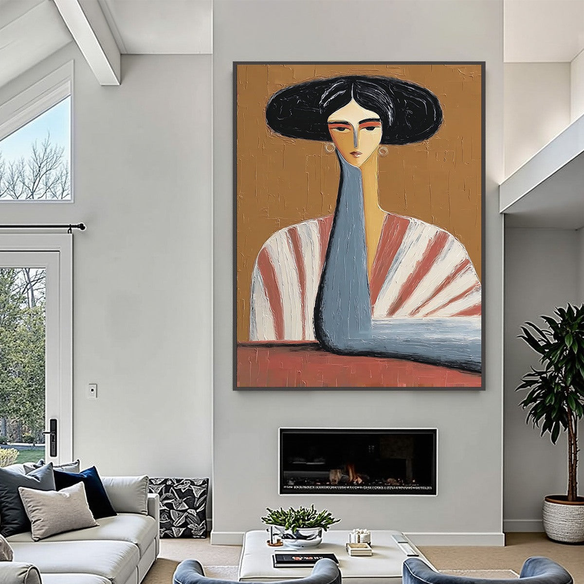 The Muse – Figurative Impasto Oil Painting, view 2