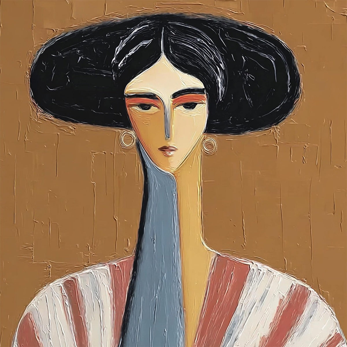 The Muse – Figurative Impasto Oil Painting, view 3