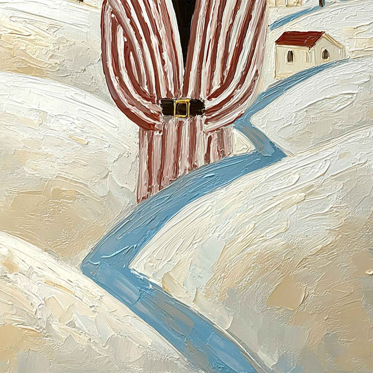 The Wanderer'S Path – Minimalist Figurative Impasto Oil Painting, view 5