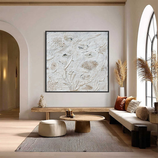Tidal Relics – Wabi-Sabi Tidal Acrylic Painting, view 2