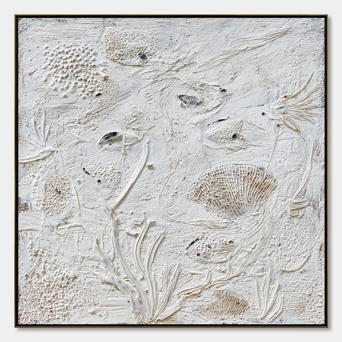 Tidal Relics – Wabi-Sabi Tidal Acrylic Painting, view 1