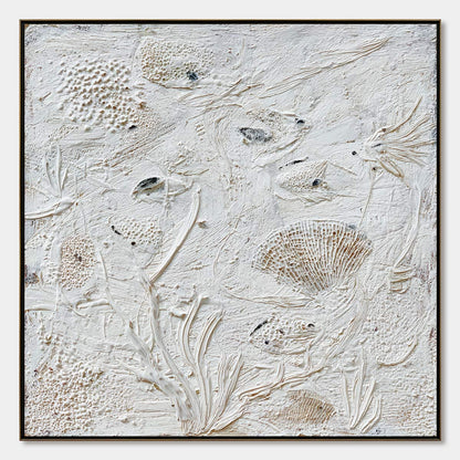 Tidal Relics – Wabi-Sabi Tidal Acrylic Painting, view 1
