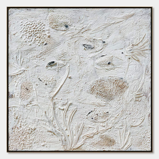 Tidal Relics – Wabi-Sabi Tidal Acrylic Painting, view 1