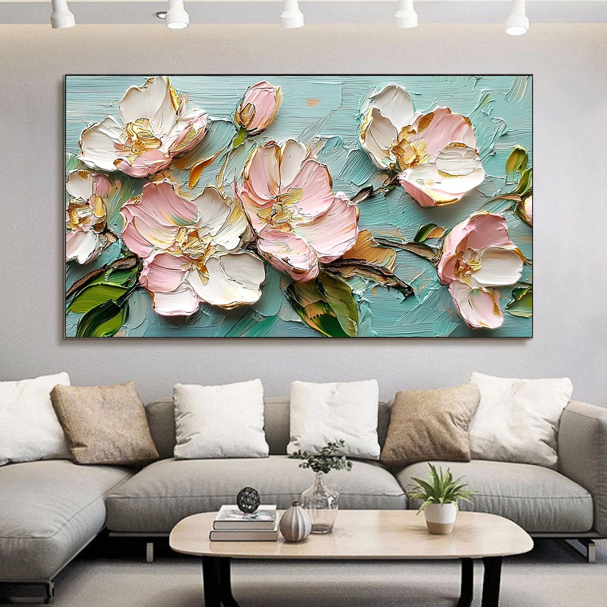 Blossom Serenade – Floral Impasto Oil Painting, view 2