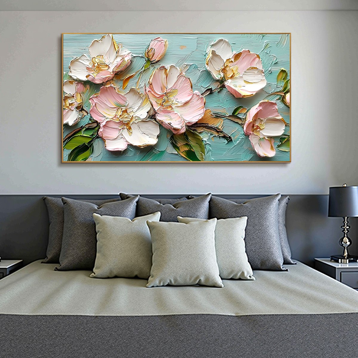 Blossom Serenade – Floral Impasto Oil Painting, view 5