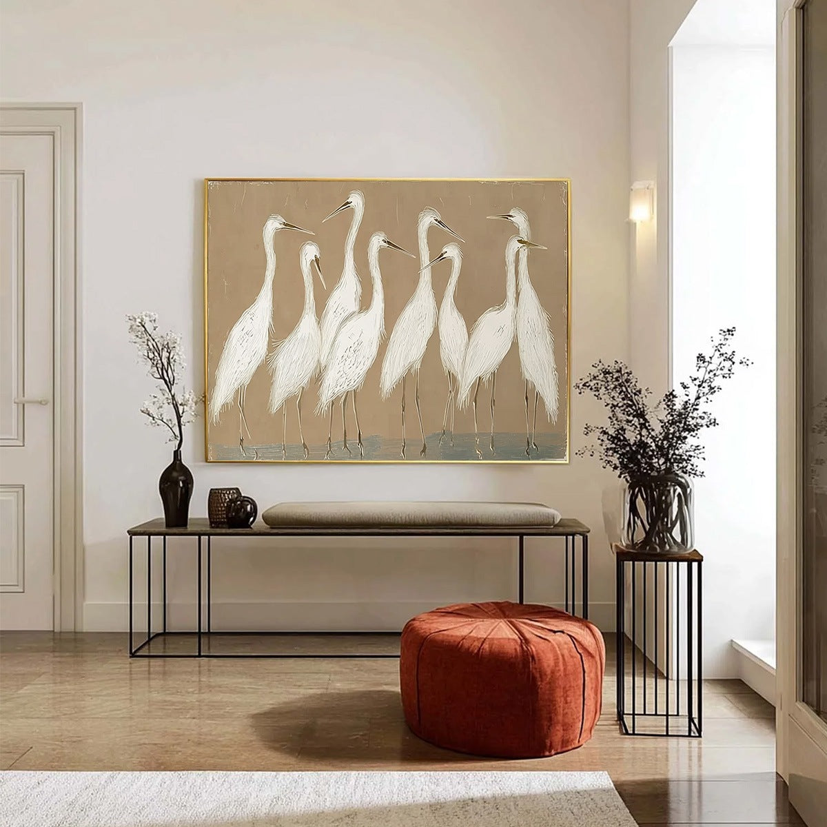 Beige Wabi-Sabi Abstract Textured Oil Painting – The Gathering