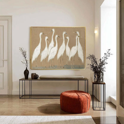 Beige Wabi-Sabi Abstract Textured Oil Painting – The Gathering
