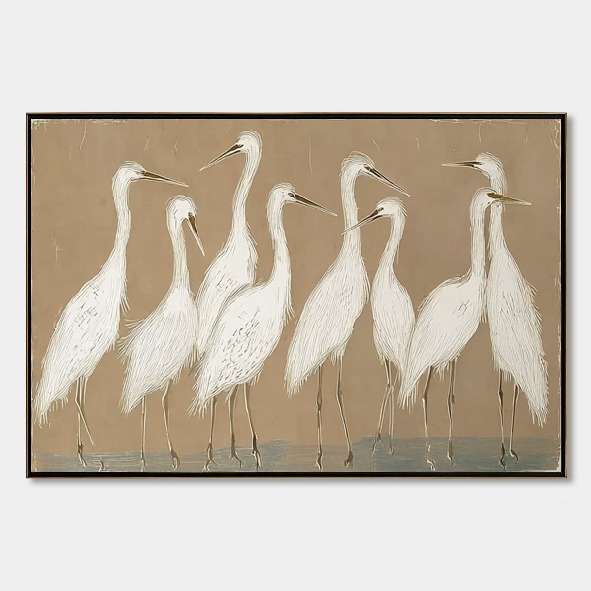 The Gathering – Wabi-Sabi Abstract Oil Painting, view 1
