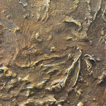 Brown Wabi-Sabi Abstract Textured Oil Painting – Umbra