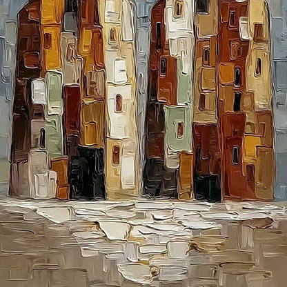 Urban Companions – Figurative Impasto Oil Painting, view 5