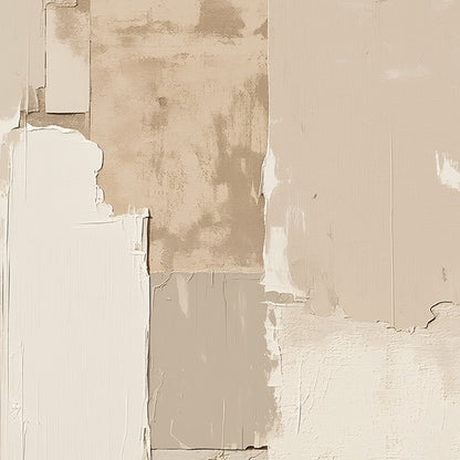 Urban Fossil – Wabi-Sabi Cityscape Acrylic Painting, view 3