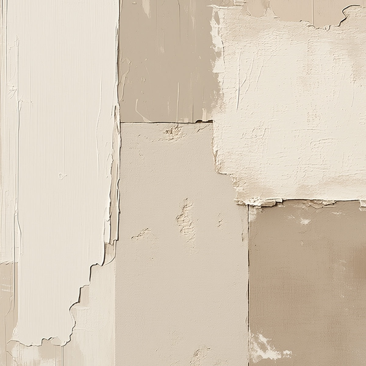 Urban Fossil – Wabi-Sabi Cityscape Acrylic Painting, view 5