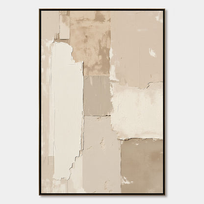 Urban Fossil – Wabi-Sabi Cityscape Acrylic Painting, view 1