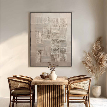 Urban Grid – Wabi-Sabi Cityscape Acrylic Painting, view 2