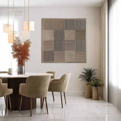 Urban Grid – Wabi-Sabi Architecture Oil Painting, view 4