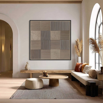 Urban Grid – Wabi-Sabi Architecture Oil Painting, view 2