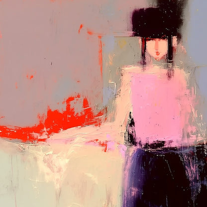 Urban Muse – Figurative Oil Painting, view 3