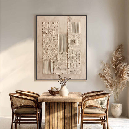 Urban Relic – Wabi-Sabi Cityscape Acrylic Painting, view 2
