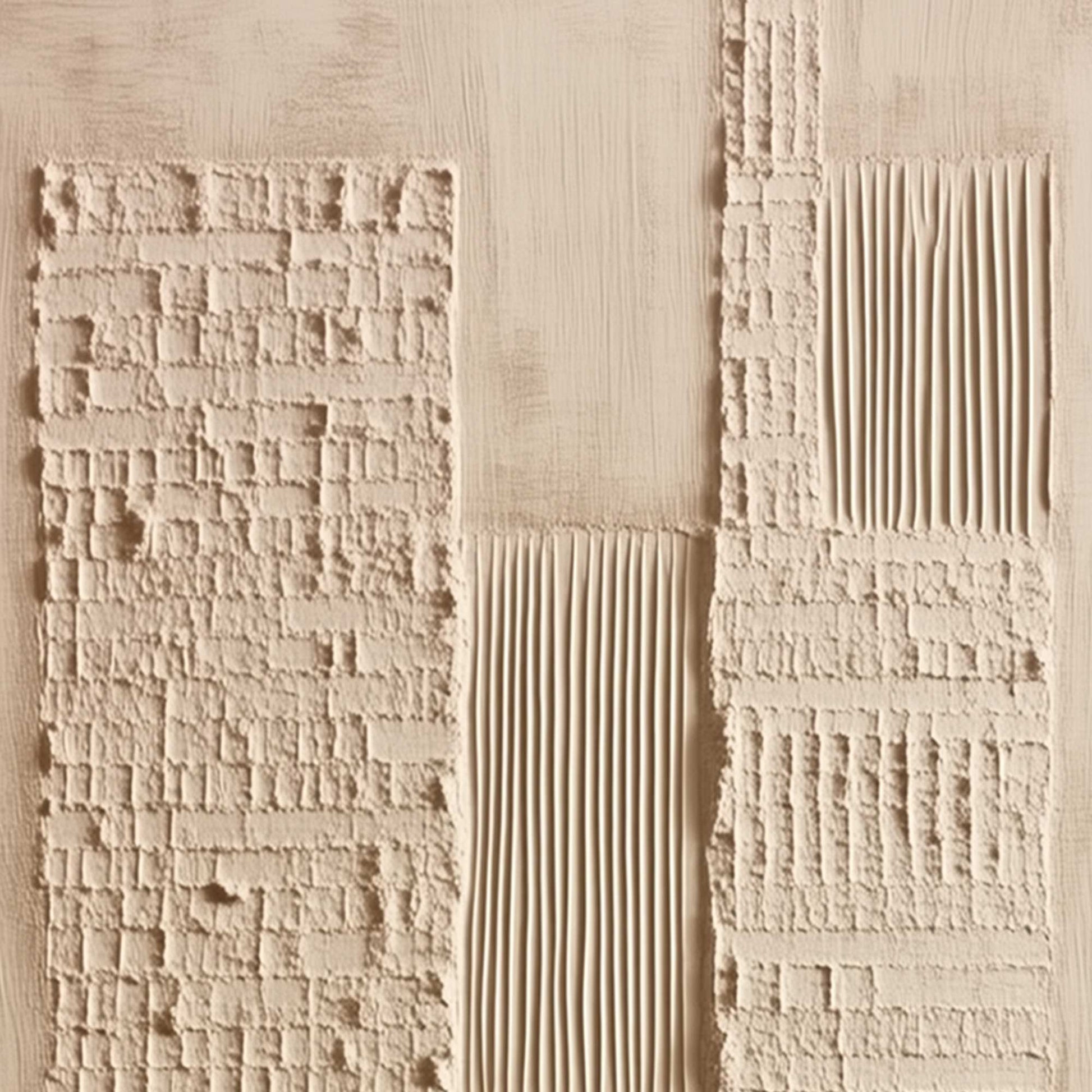 Urban Relic – Wabi-Sabi Cityscape Acrylic Painting, view 3