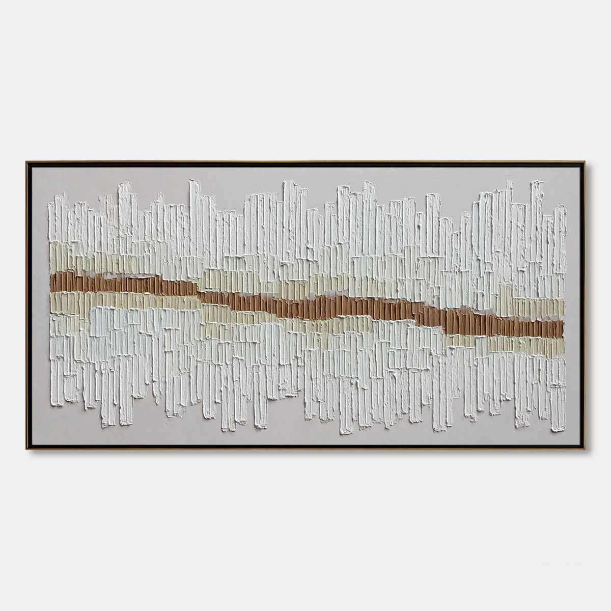 Urban Rhythm – Wabi-Sabi Cityscape Impasto Oil Painting, view 1