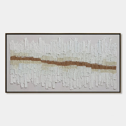 Urban Rhythm – Wabi-Sabi Cityscape Impasto Oil Painting, view 1