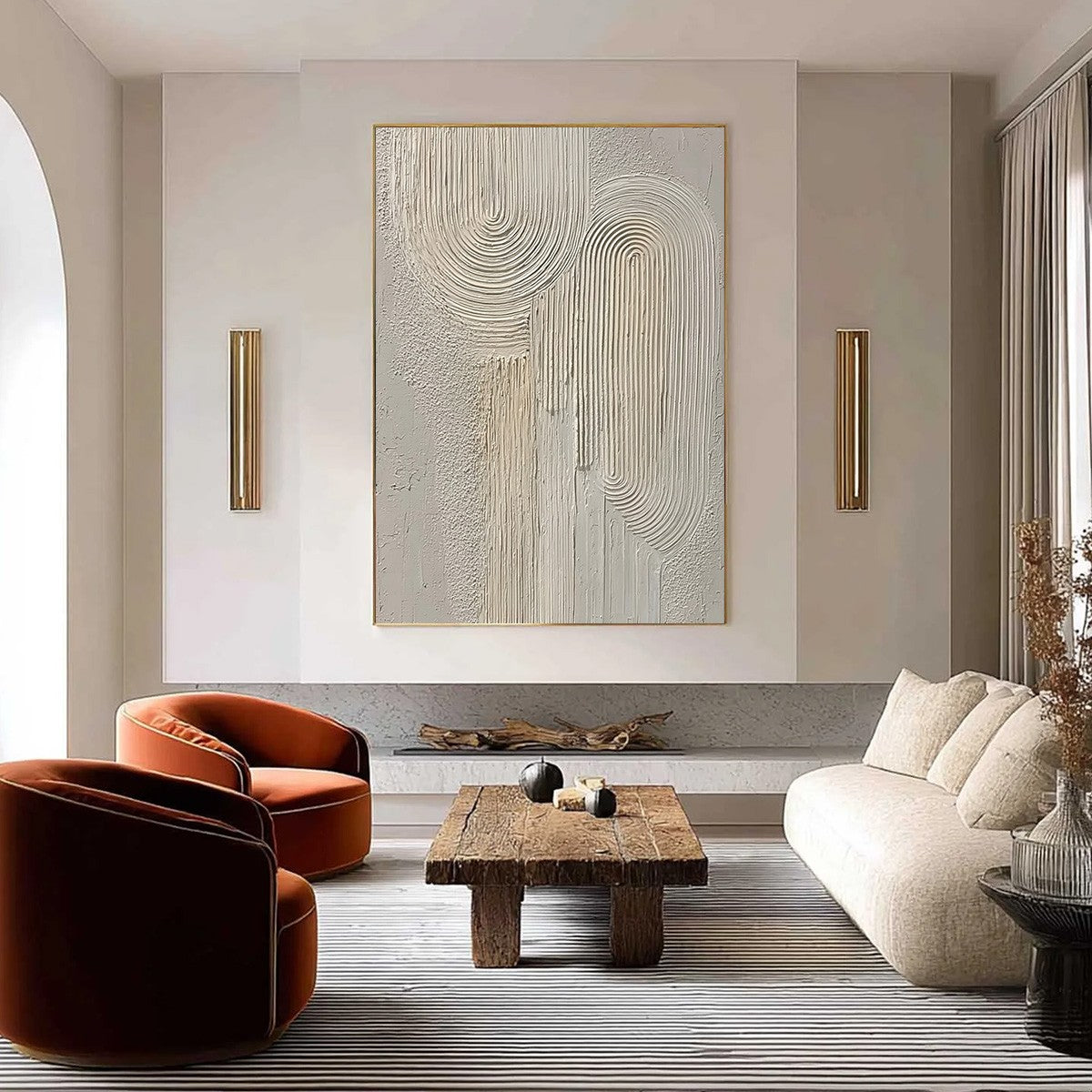 Urban Sanctuary – Wabi-Sabi Cityscape Oil Painting, view 2
