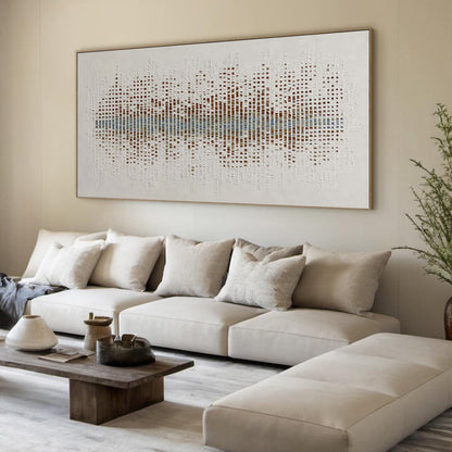 White Wabi-Sabi Architecture Textured Oil Painting – Urban Sonata