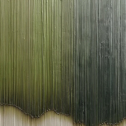 Verdant Strata – Wabi-Sabi Forest Oil Painting, view 3