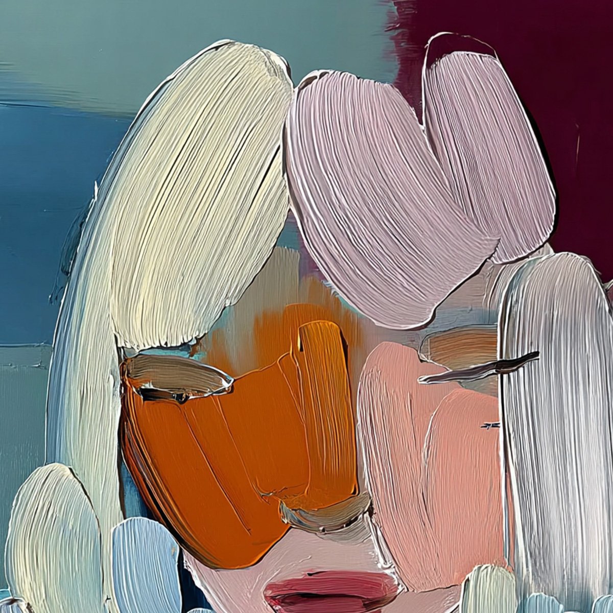 Vivid Muse – Figurative Impasto Oil Painting, view 3
