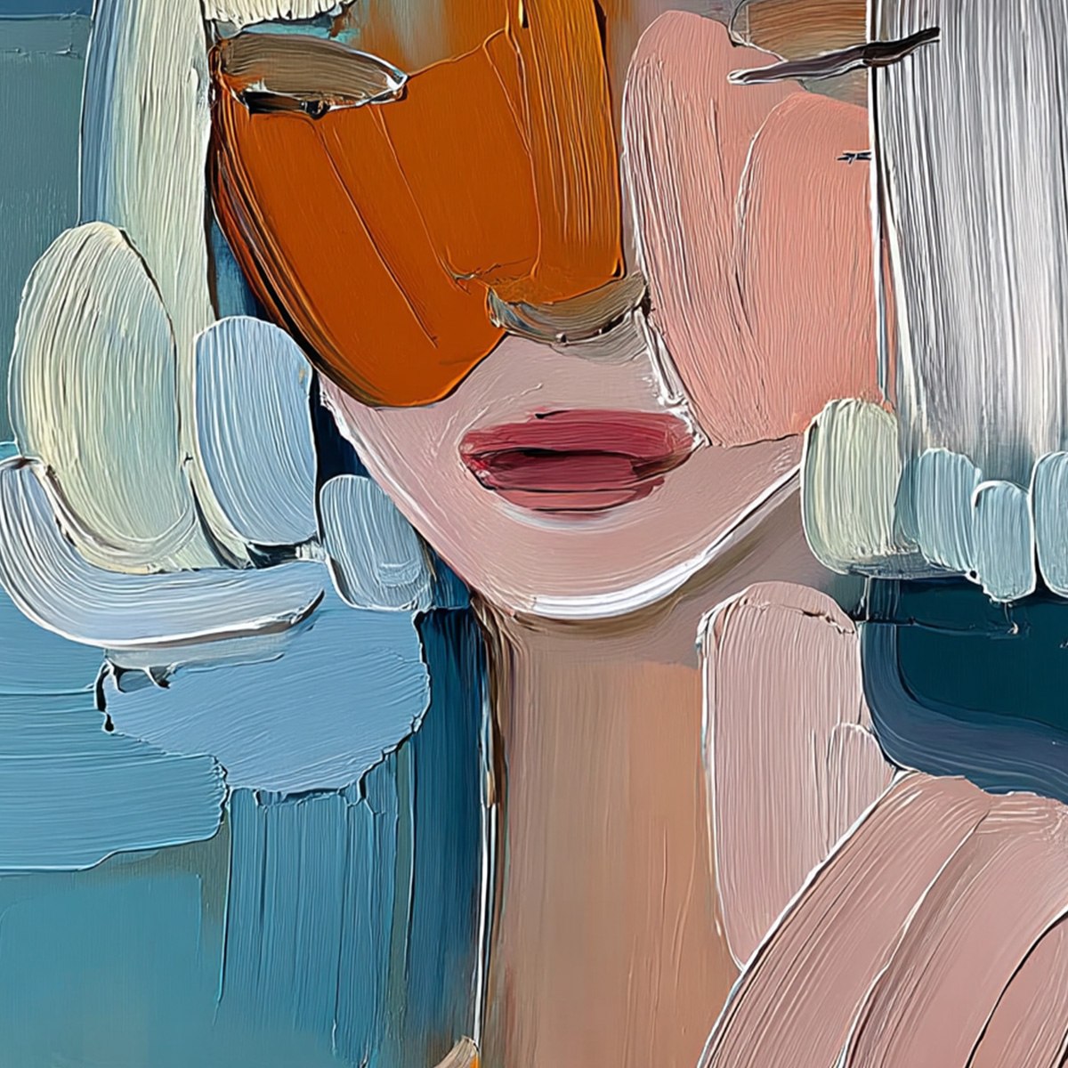Vivid Muse – Figurative Impasto Oil Painting, view 5