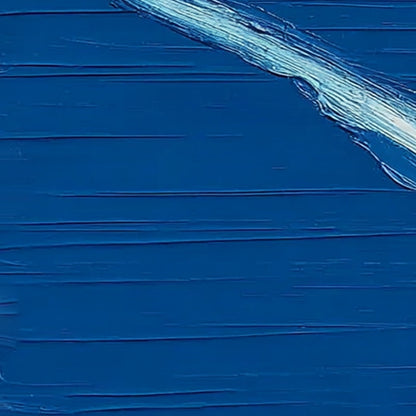 Voyage hand-painted ocean blue and ivory textured sailboat seascape painting shown with gold frame