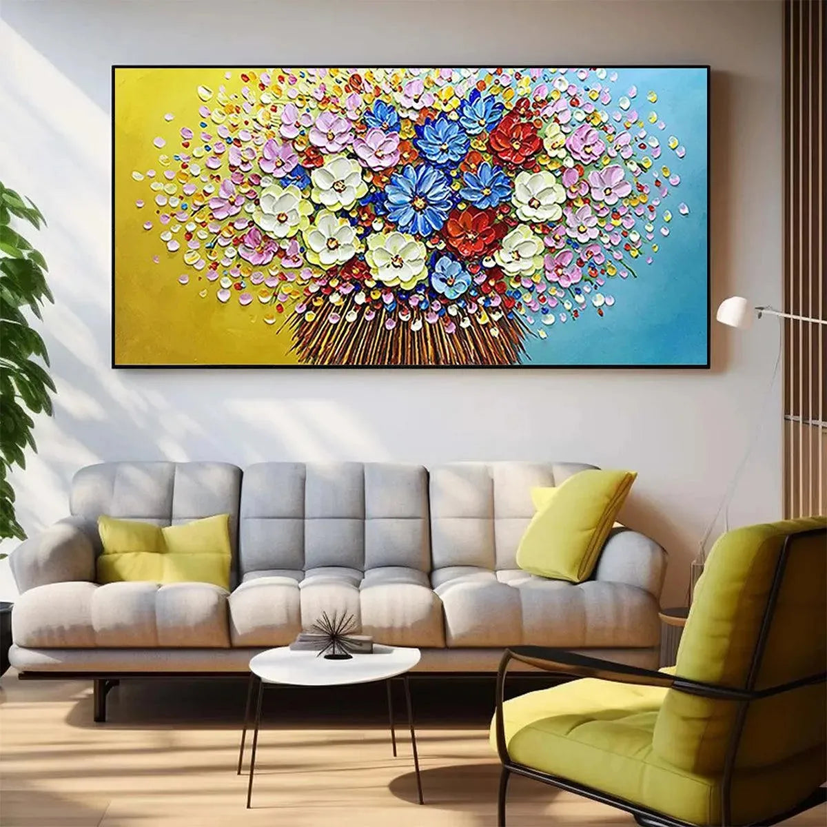 Vibrant Bouquet – Bouquet Impasto Painting, view 2