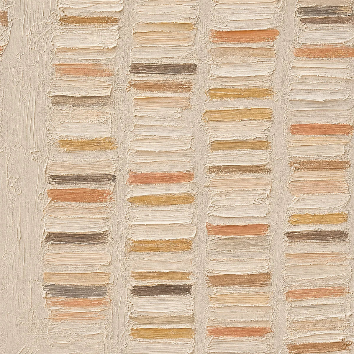 Warm Stone Geometry – Wabi-Sabi Geometric Oil Painting, view 3