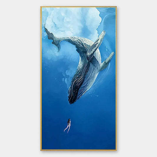 Whale Encounter – Underwater Oil Painting, view 1