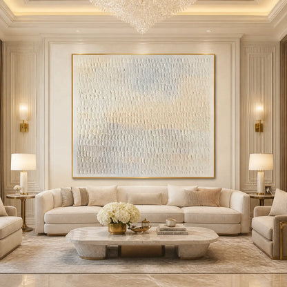 Whispered Plaster – Wabi-Sabi Abstract Oil Painting, view 2