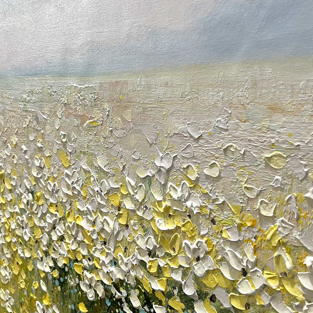 Hand-Painted Meadow Oil Painting – Whispering Meadow