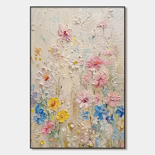 Whispering Meadow – Meadow Impasto Oil Painting, view 1