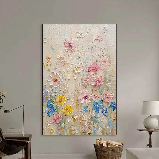 Whispering Meadow – Meadow Impasto Oil Painting, view 2