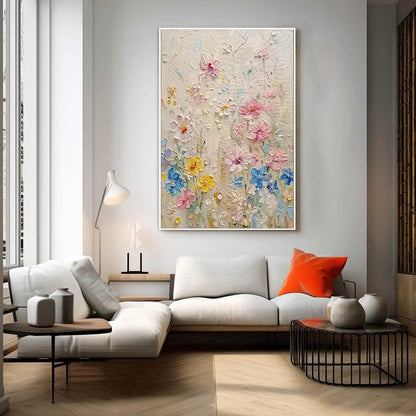 Impasto Meadow Oil Painting – Whispering Meadow