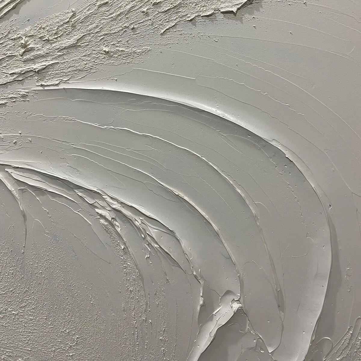 Wabi-Sabi White and Beige Abstract Textured Oil Painting – Whispering Winds