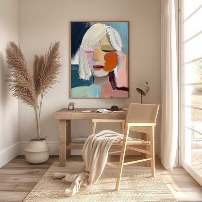 Abstract Figurative Impasto Oil Painting – Whispers