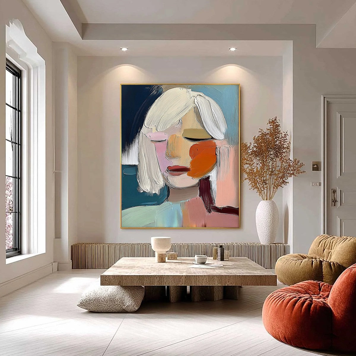 Whispers – Figurative Impasto Oil Painting, view 2